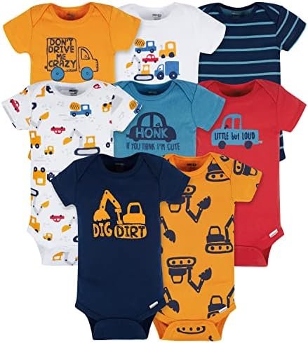 Onesies Brand Baby Boys 8-Pack Short Sleeve Mix & Match Bodysuits